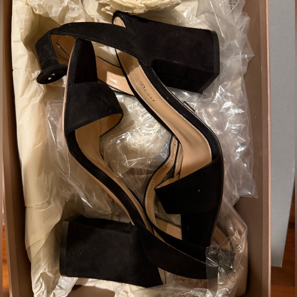 NWT Gianvito Rossi,  Tandi 85 sandals, black, 35